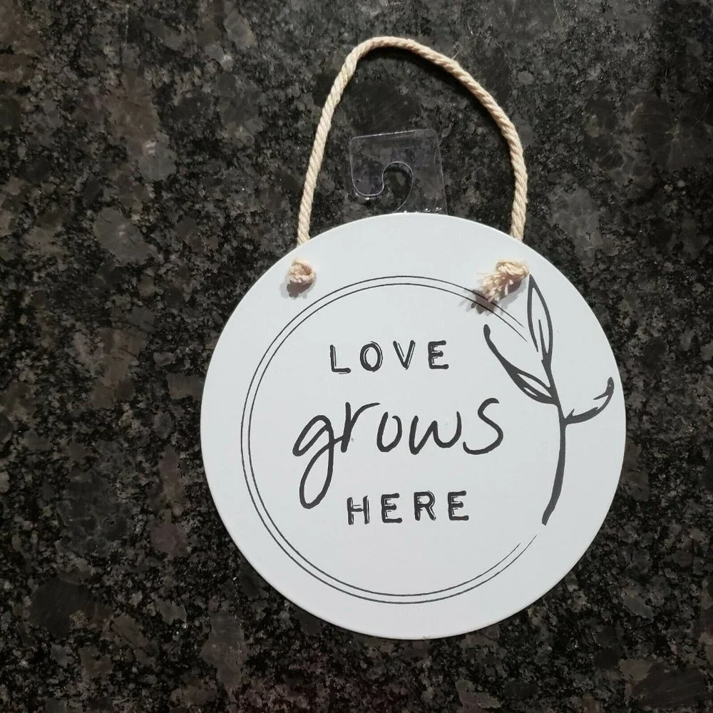 HERB Kit Basil With Love Grows Here Metal Sign - NWT